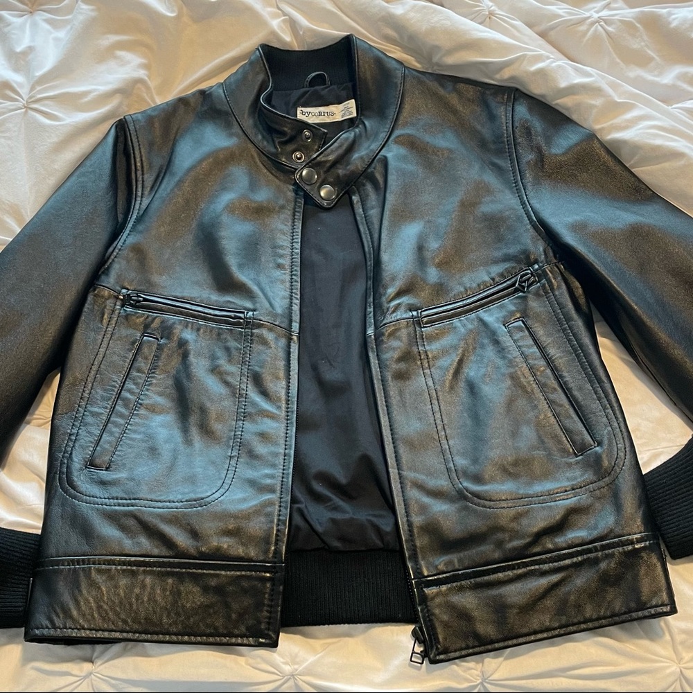 Black leather jacket- never worn